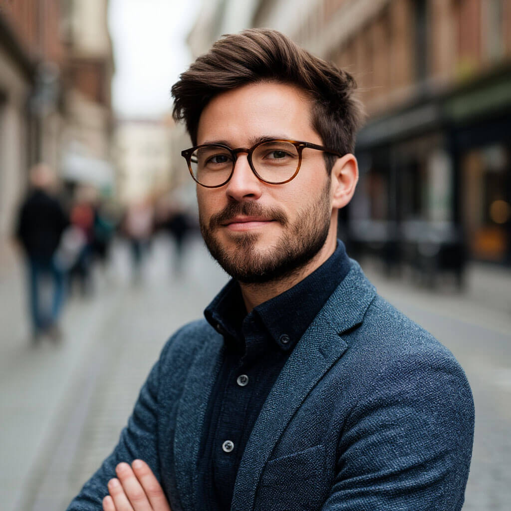 Portrait of team member Vikram Patel in professional attire